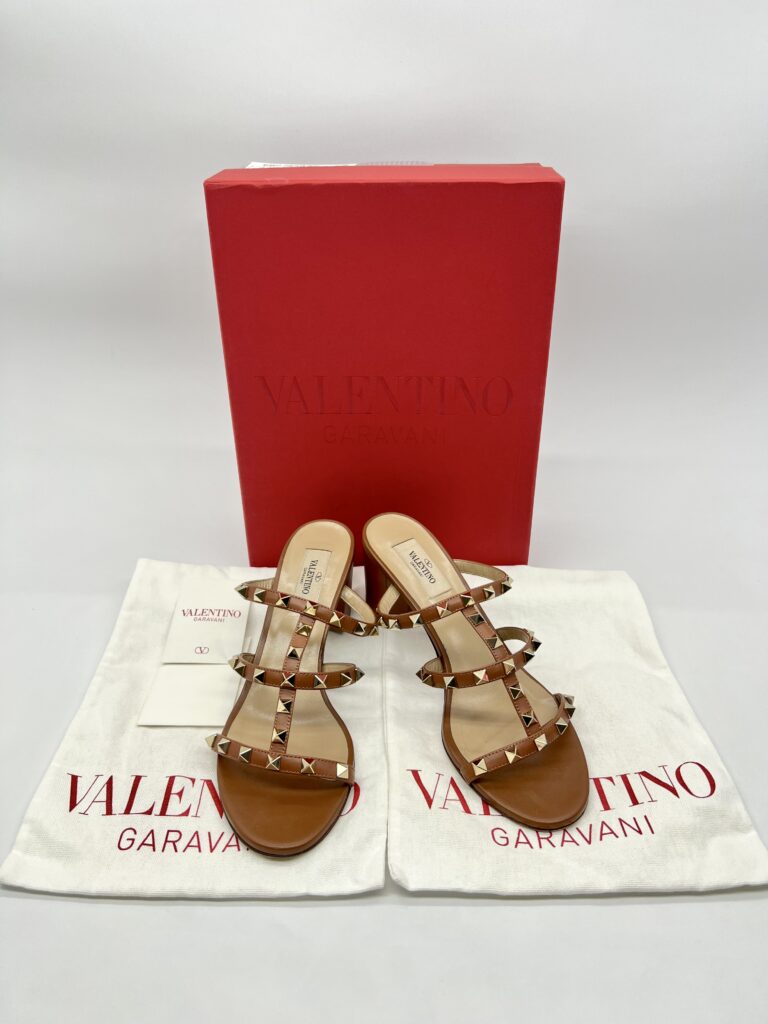 Valentino Garavani Rockstud Brown GHW