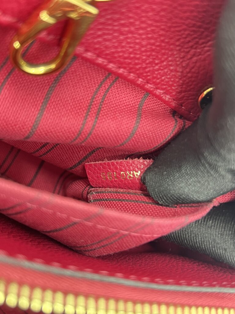 Louis Vuitton Montaigne BB Monogram Empreinte Red GHW