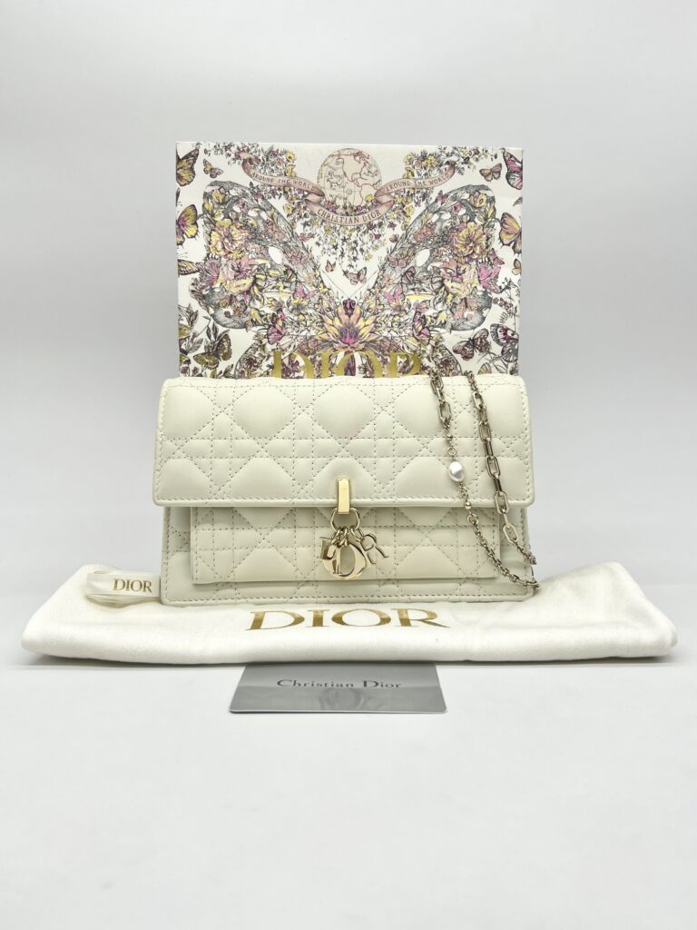 Dior My Dior Daily Chain Pouch Cloud White GHW