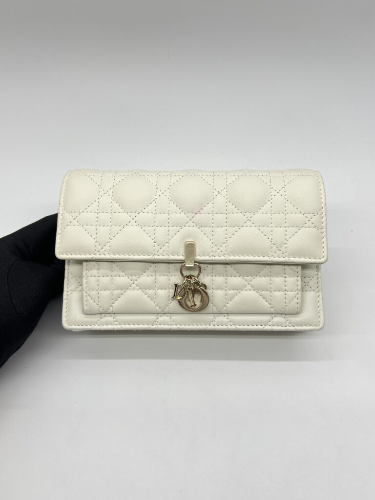 Dior My Dior Daily Chain Pouch Cloud White GHW