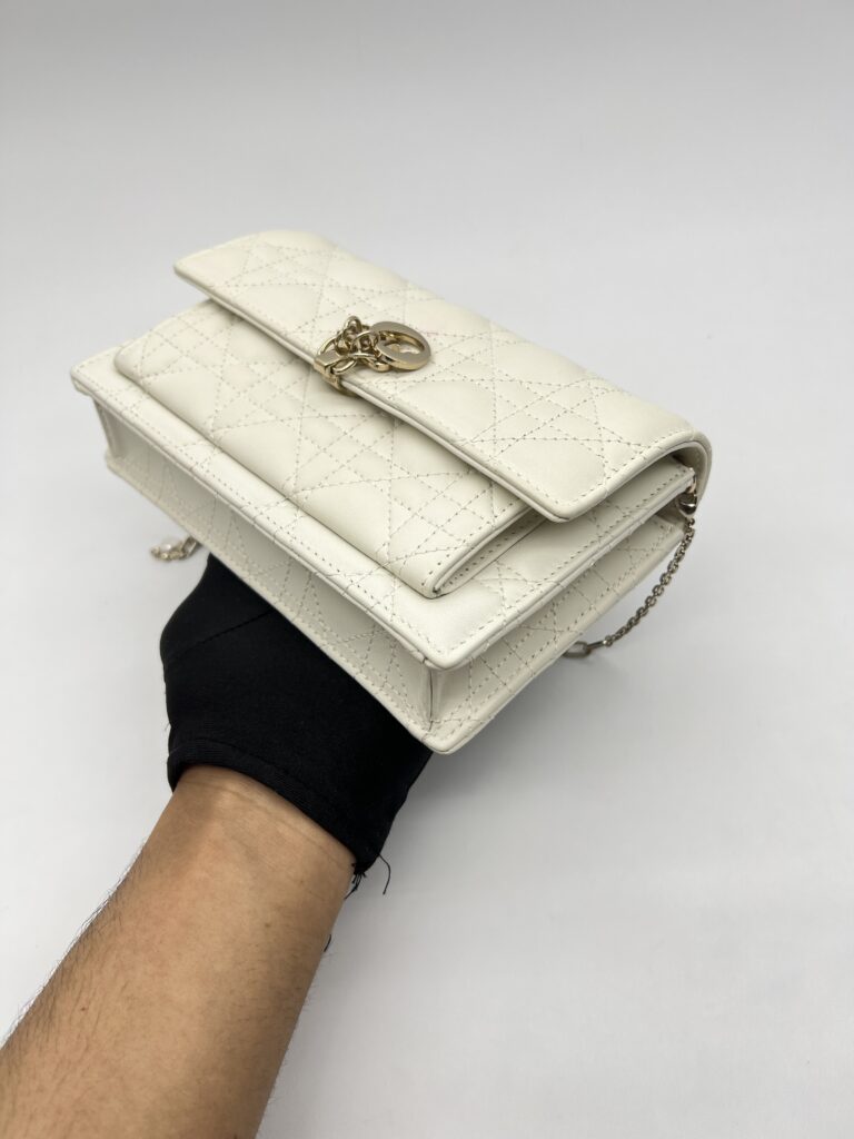 Dior My Dior Daily Chain Pouch Cloud White GHW