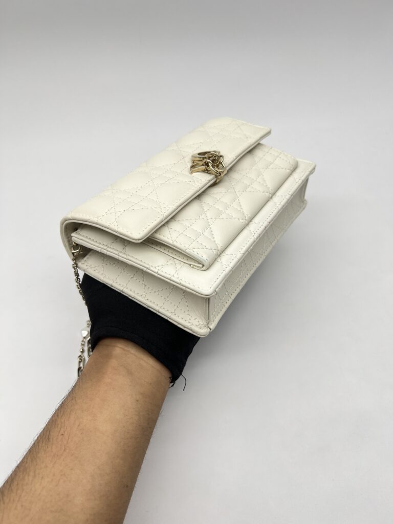 Dior My Dior Daily Chain Pouch Cloud White GHW