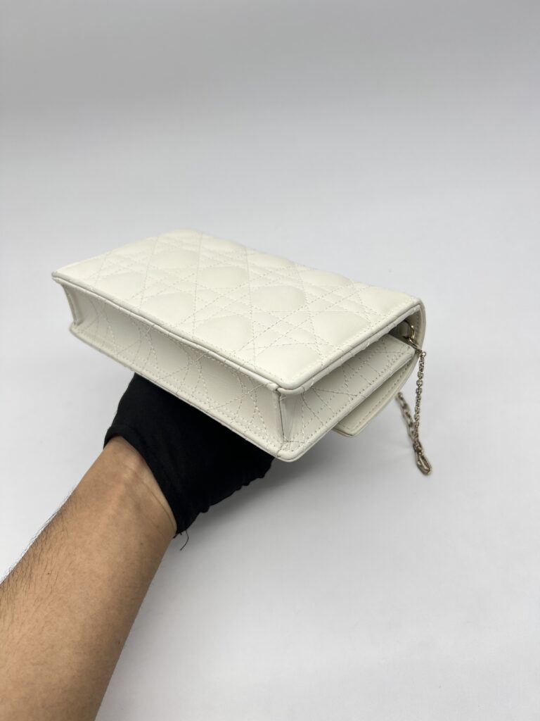 Dior My Dior Daily Chain Pouch Cloud White GHW