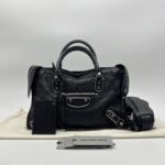 Balenciaga Small City Edge Chevre Black SHW