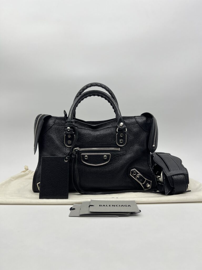 Balenciaga Small City Edge Chevre Black SHW