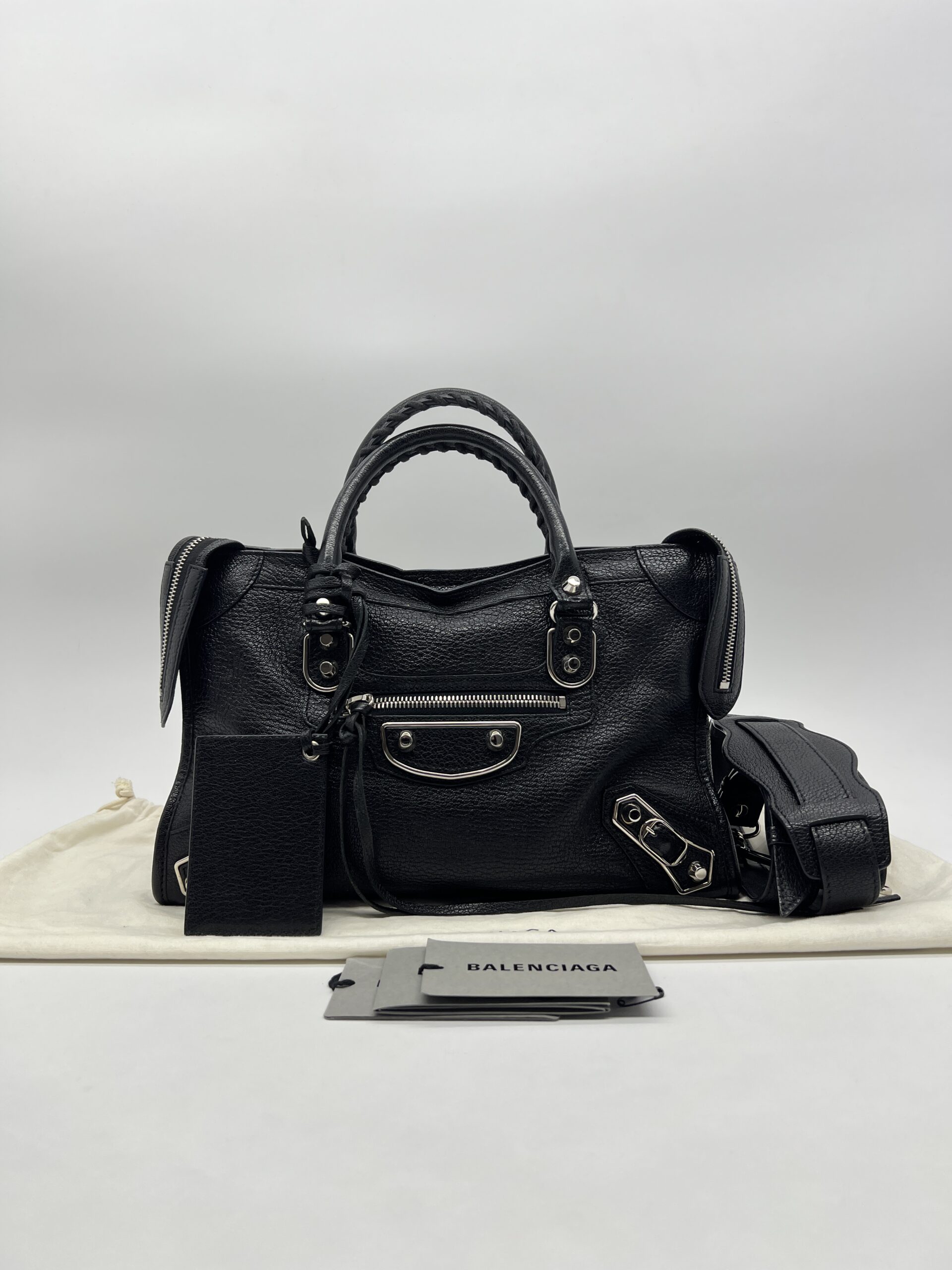 Balenciaga Small City Edge Chevre Black SHW