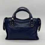 Balenciaga Mini City Edge Chevre Navy GHW