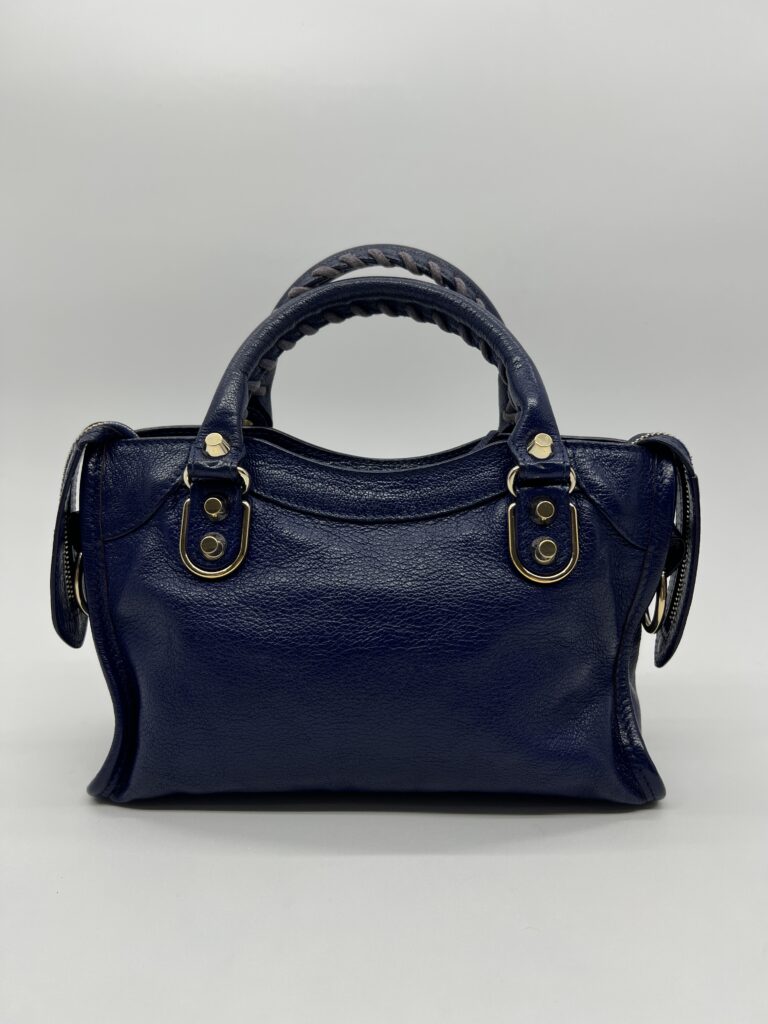 Balenciaga Mini City Edge Chevre Navy GHW