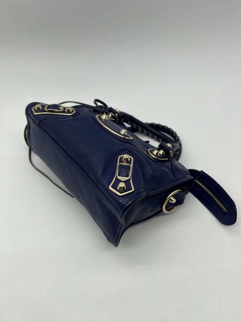 Balenciaga Mini City Edge Chevre Navy GHW