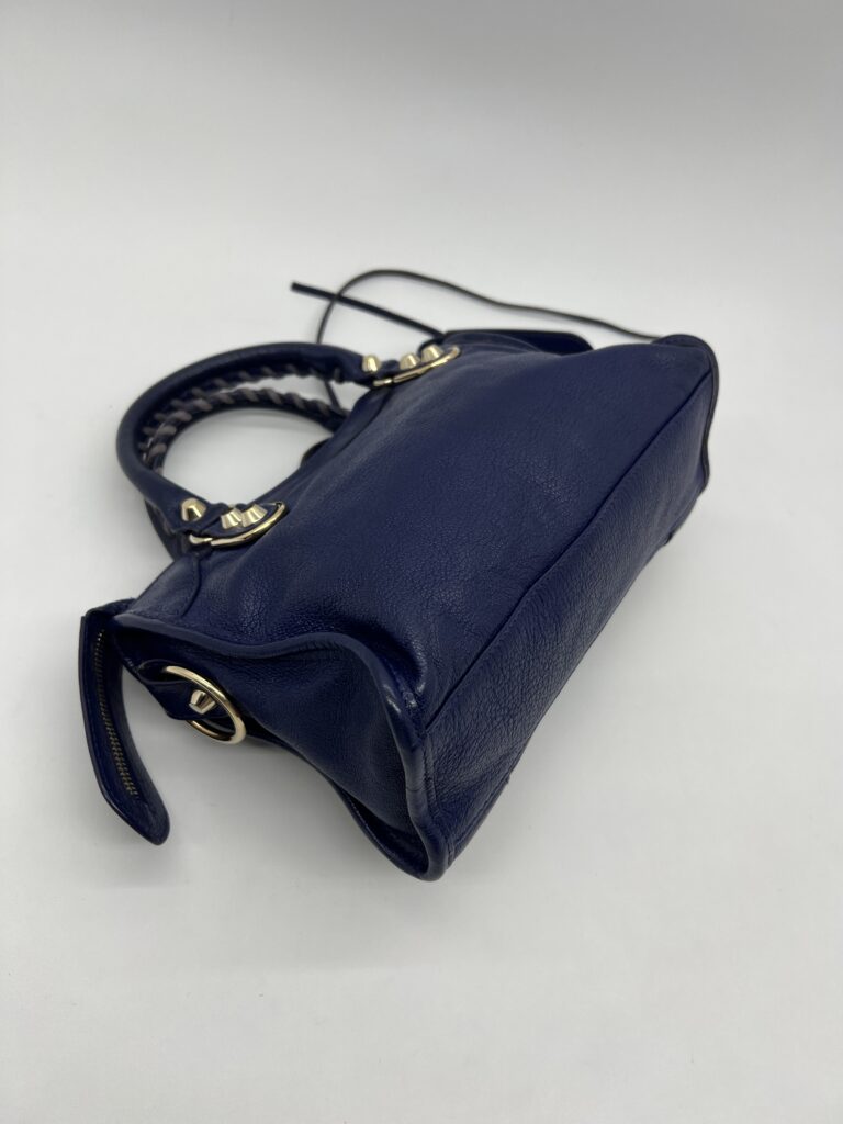 Balenciaga Mini City Edge Chevre Navy GHW