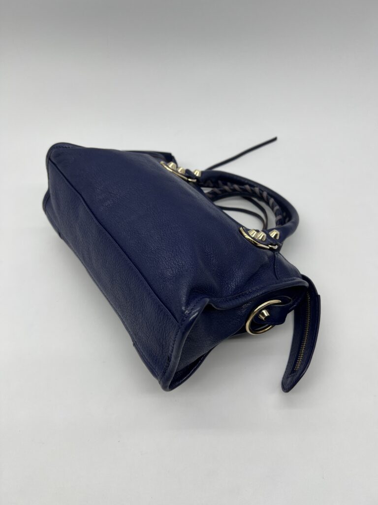 Balenciaga Mini City Edge Chevre Navy GHW