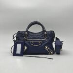 Balenciaga Mini City Edge Chevre Navy GHW