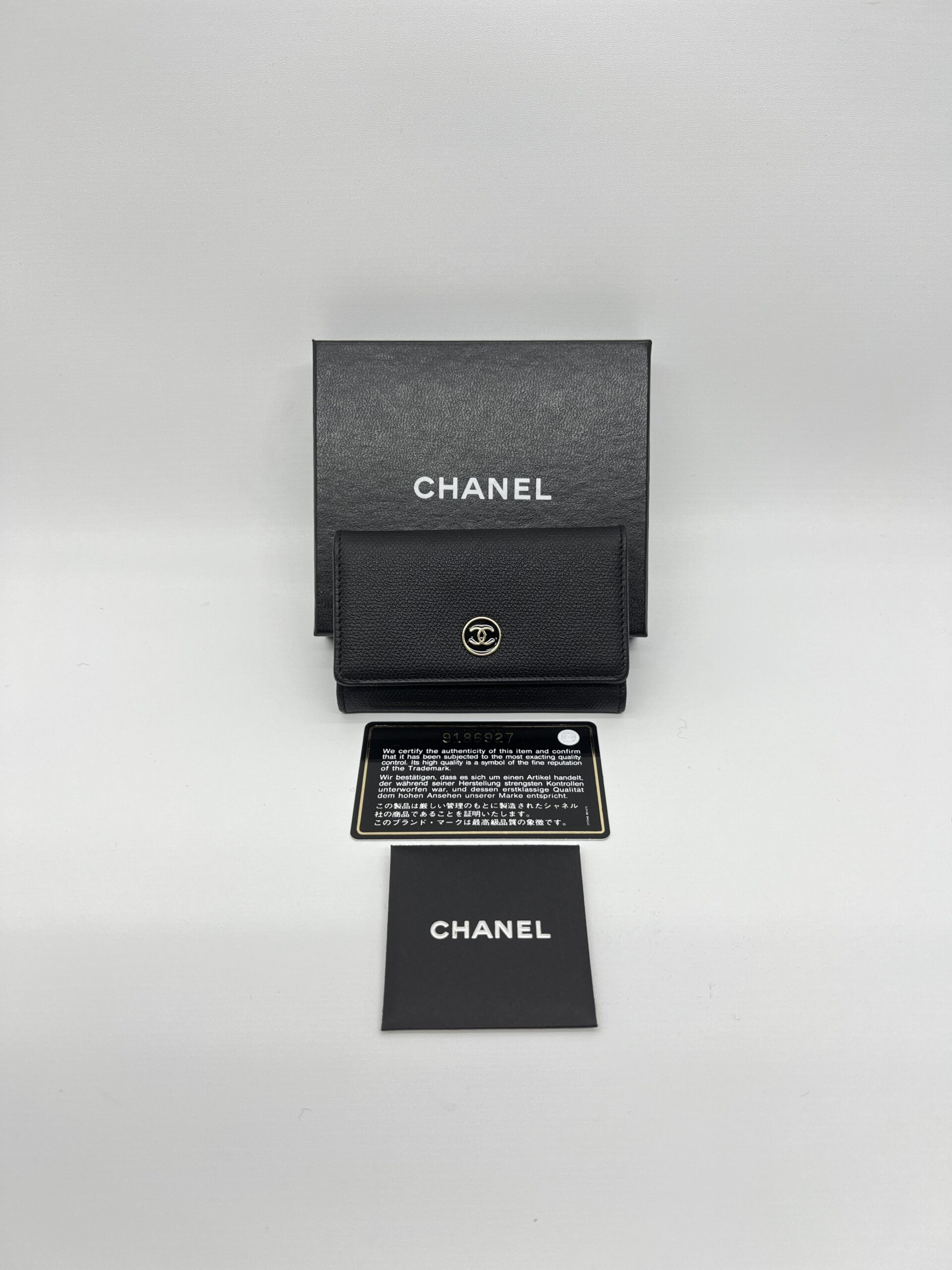 Chanel Flap Key Holder Black GHW