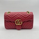 Gucci Marmont Flap Small Red GHW