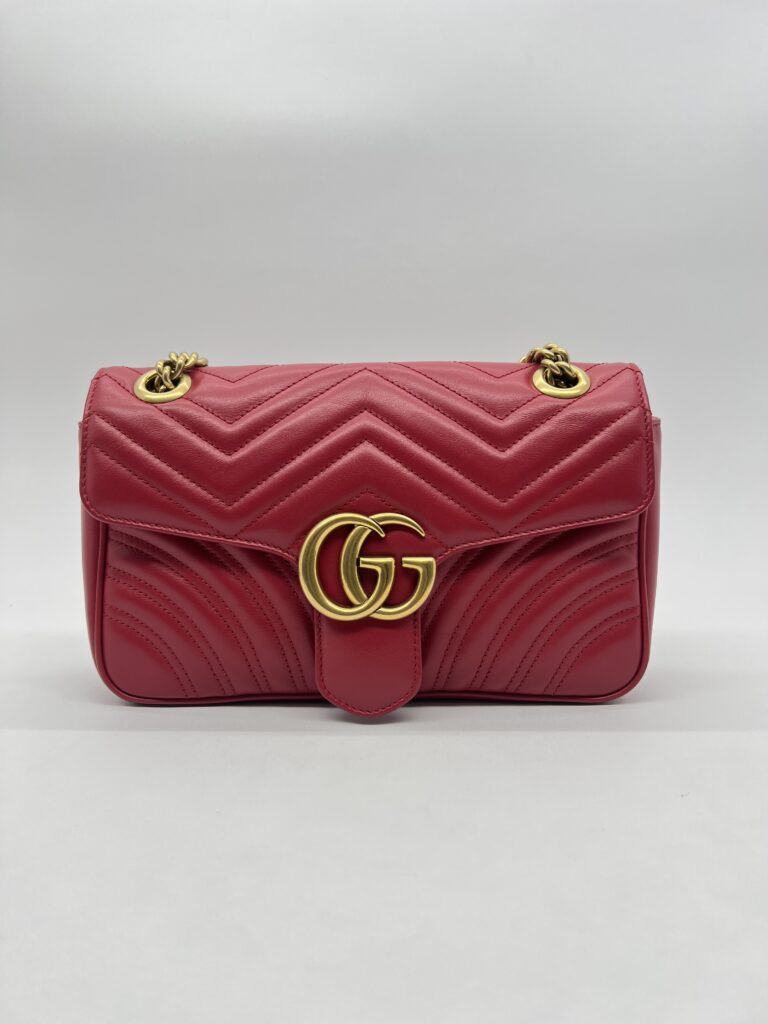 Gucci Marmont Flap Small Red GHW