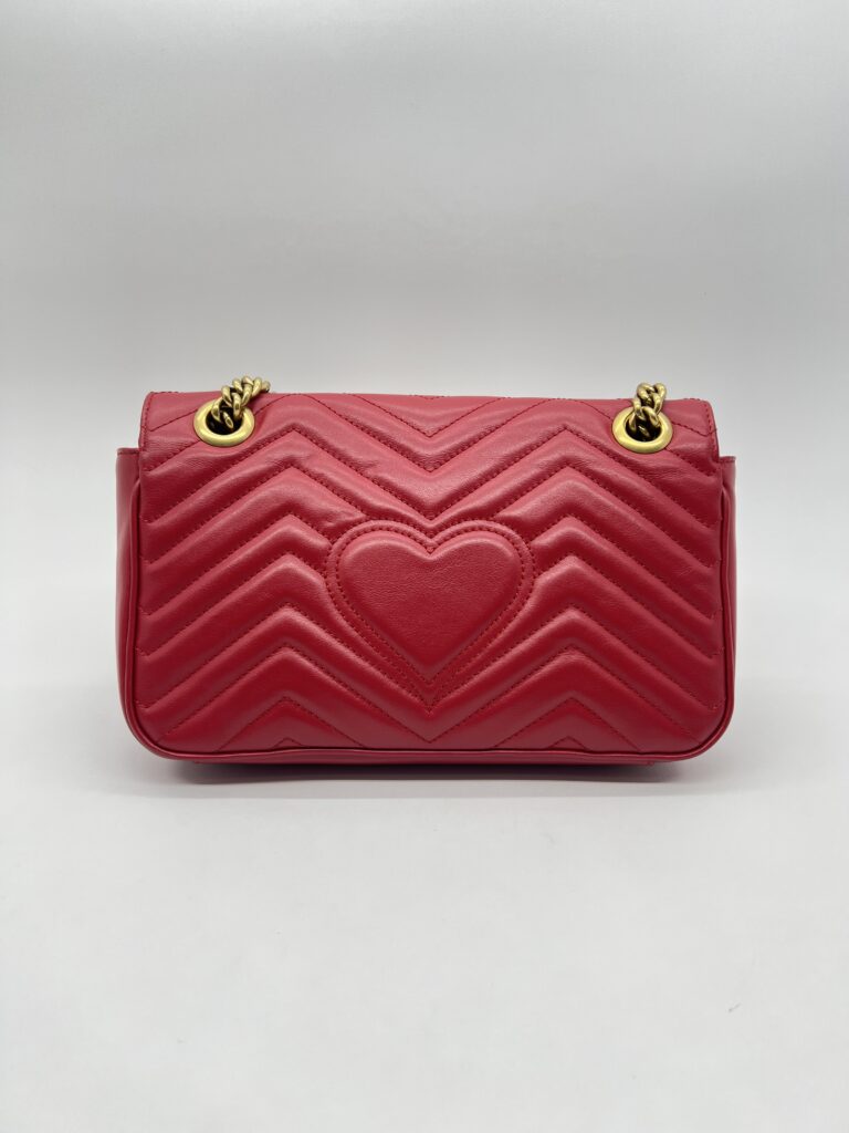 Gucci Marmont Flap Small Red GHW