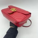 Gucci Marmont Flap Small Red GHW
