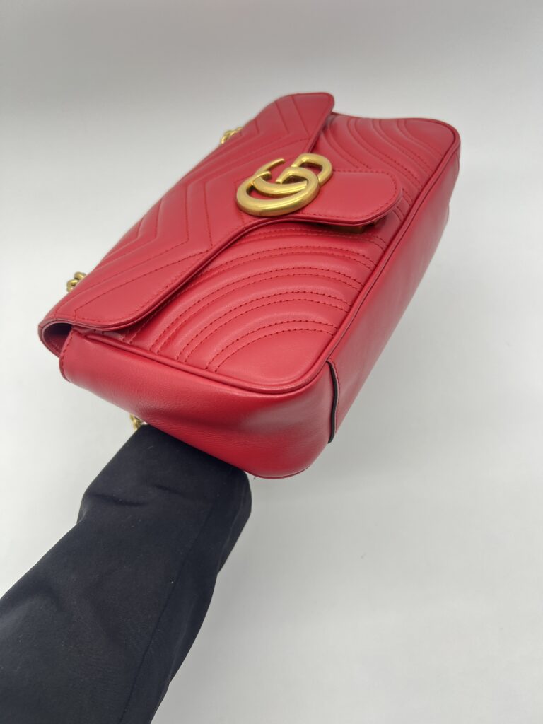 Gucci Marmont Flap Small Red GHW