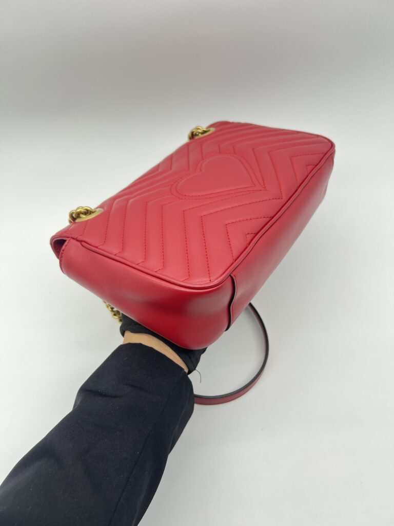 Gucci Marmont Flap Small Red GHW