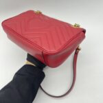 Gucci Marmont Flap Small Red GHW