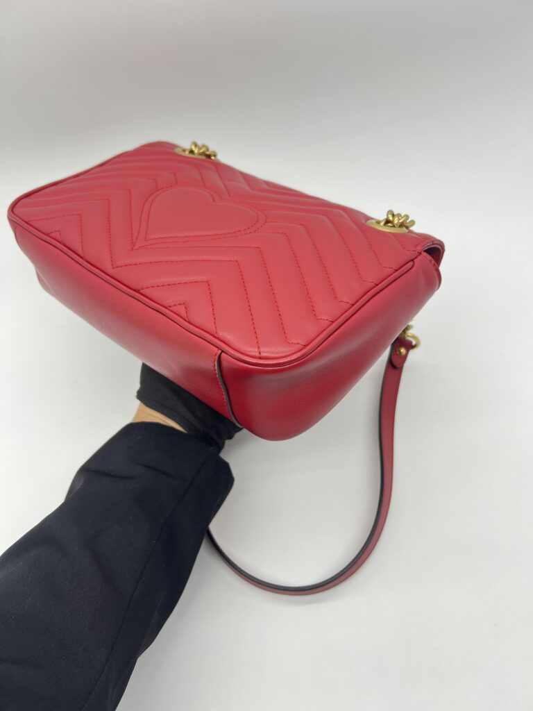 Gucci Marmont Flap Small Red GHW
