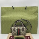 Gucci Ophidia Super Mini Boston GG Supreme GHW