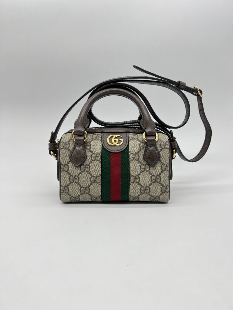 Gucci Ophidia Super Mini Boston GG Supreme GHW