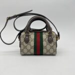 Gucci Ophidia Super Mini Boston GG Supreme GHW
