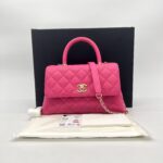 Chanel Small Coco Handle Caviar Fuchsia GHW