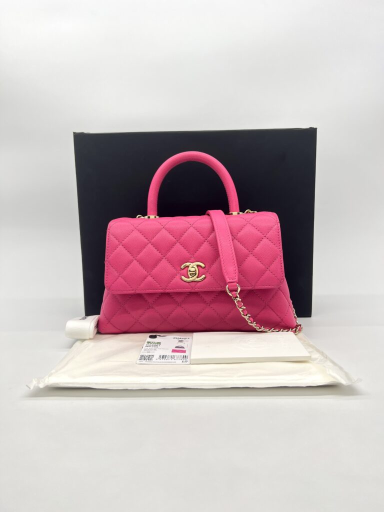 Chanel Small Coco Handle Caviar Fuchsia GHW