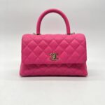 Chanel Small Coco Handle Caviar Fuchsia GHW