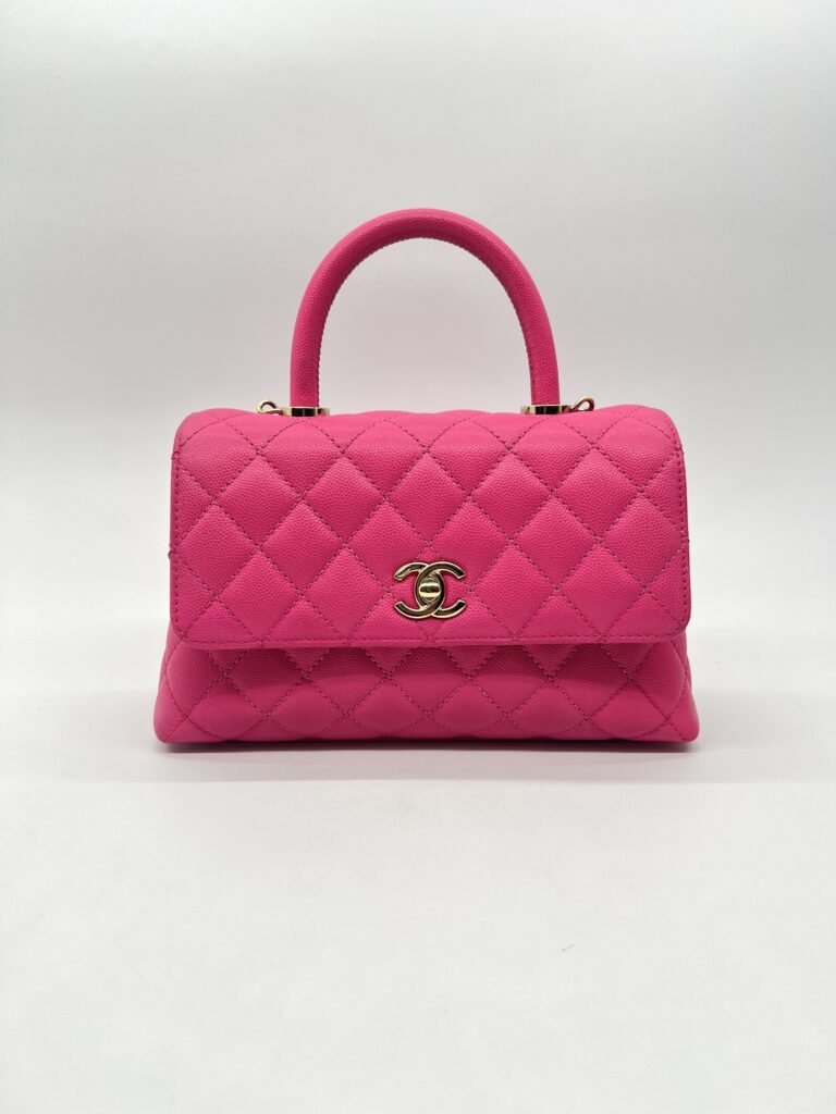 Chanel Small Coco Handle Caviar Fuchsia GHW