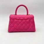 Chanel Small Coco Handle Caviar Fuchsia GHW