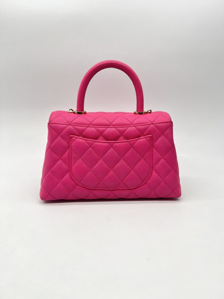 Chanel Small Coco Handle Caviar Fuchsia GHW