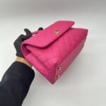 Chanel Small Coco Handle Caviar Fuchsia GHW