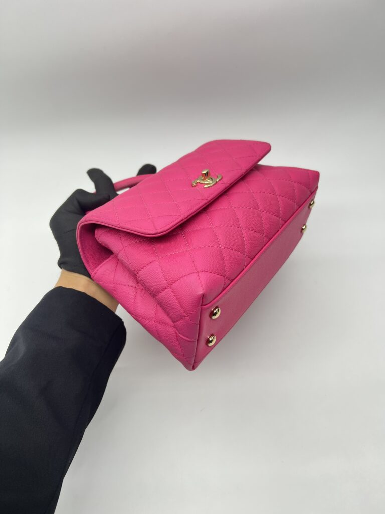 Chanel Small Coco Handle Caviar Fuchsia GHW