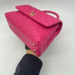 Chanel Small Coco Handle Caviar Fuchsia GHW