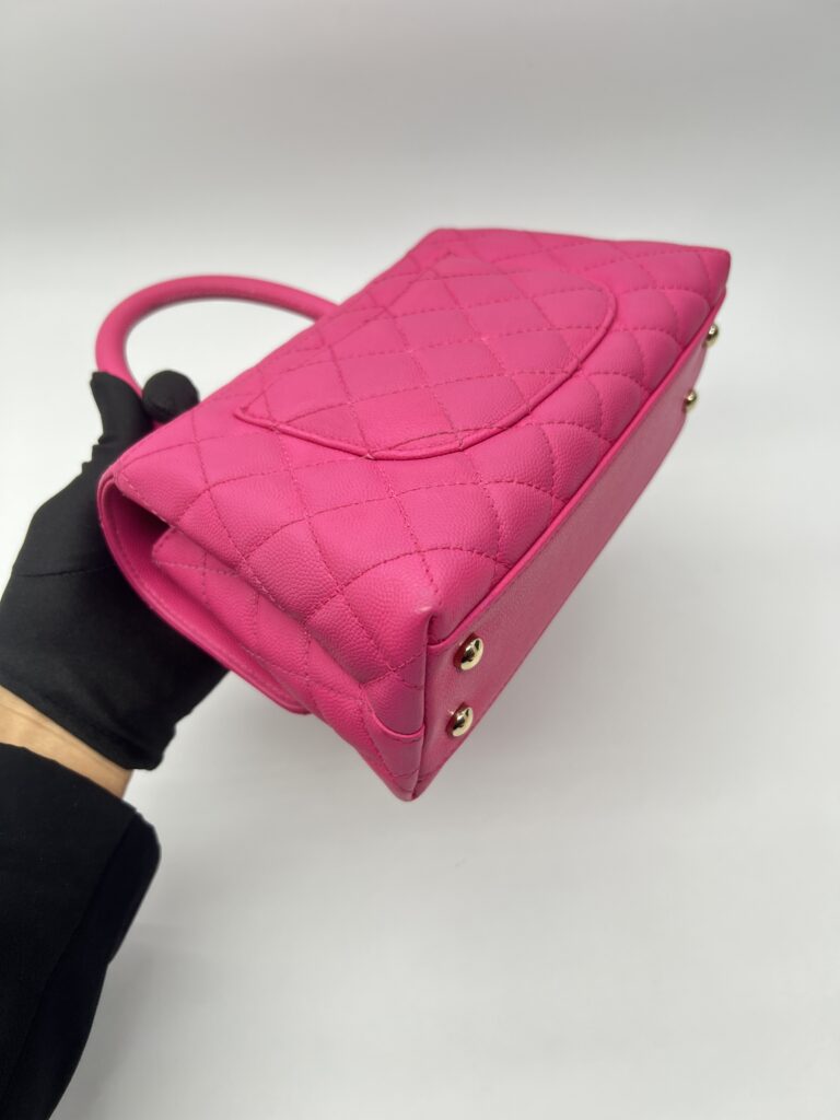 Chanel Small Coco Handle Caviar Fuchsia GHW