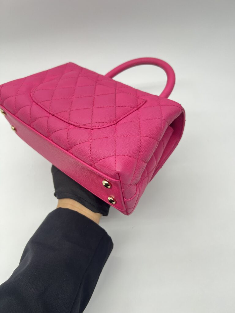 Chanel Small Coco Handle Caviar Fuchsia GHW
