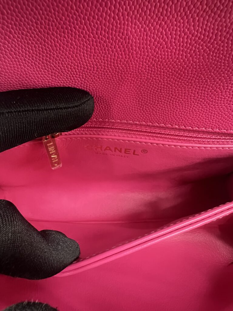 Chanel Small Coco Handle Caviar Fuchsia GHW