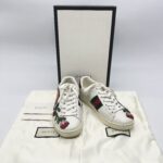 Gucci Ace Sneakers White Floral Emboidered