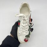 Gucci Ace Sneakers White Floral Emboidered
