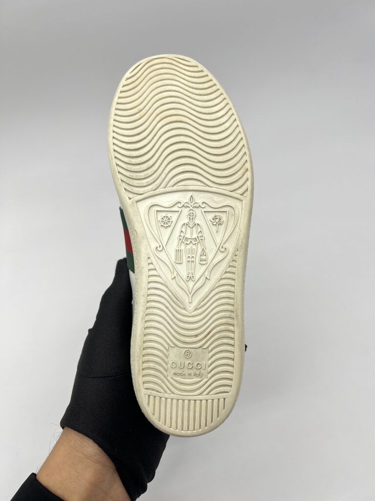 Gucci Ace Sneakers White Floral Emboidered