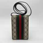 Gucci Phone Holder Ophidia GG Supreme Brown GHW