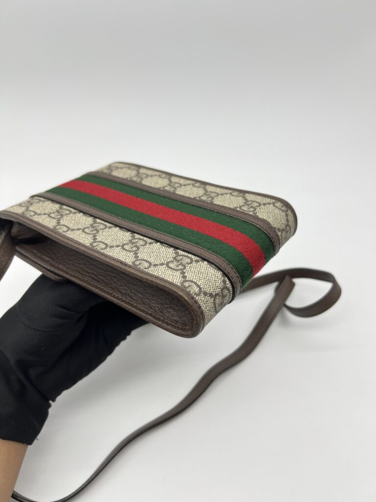 Gucci Phone Holder Ophidia GG Supreme Brown GHW