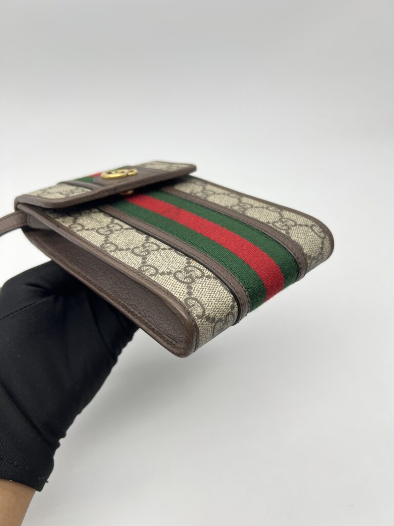 Gucci Phone Holder Ophidia GG Supreme Brown GHW