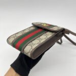 Gucci Phone Holder Ophidia GG Supreme Brown GHW