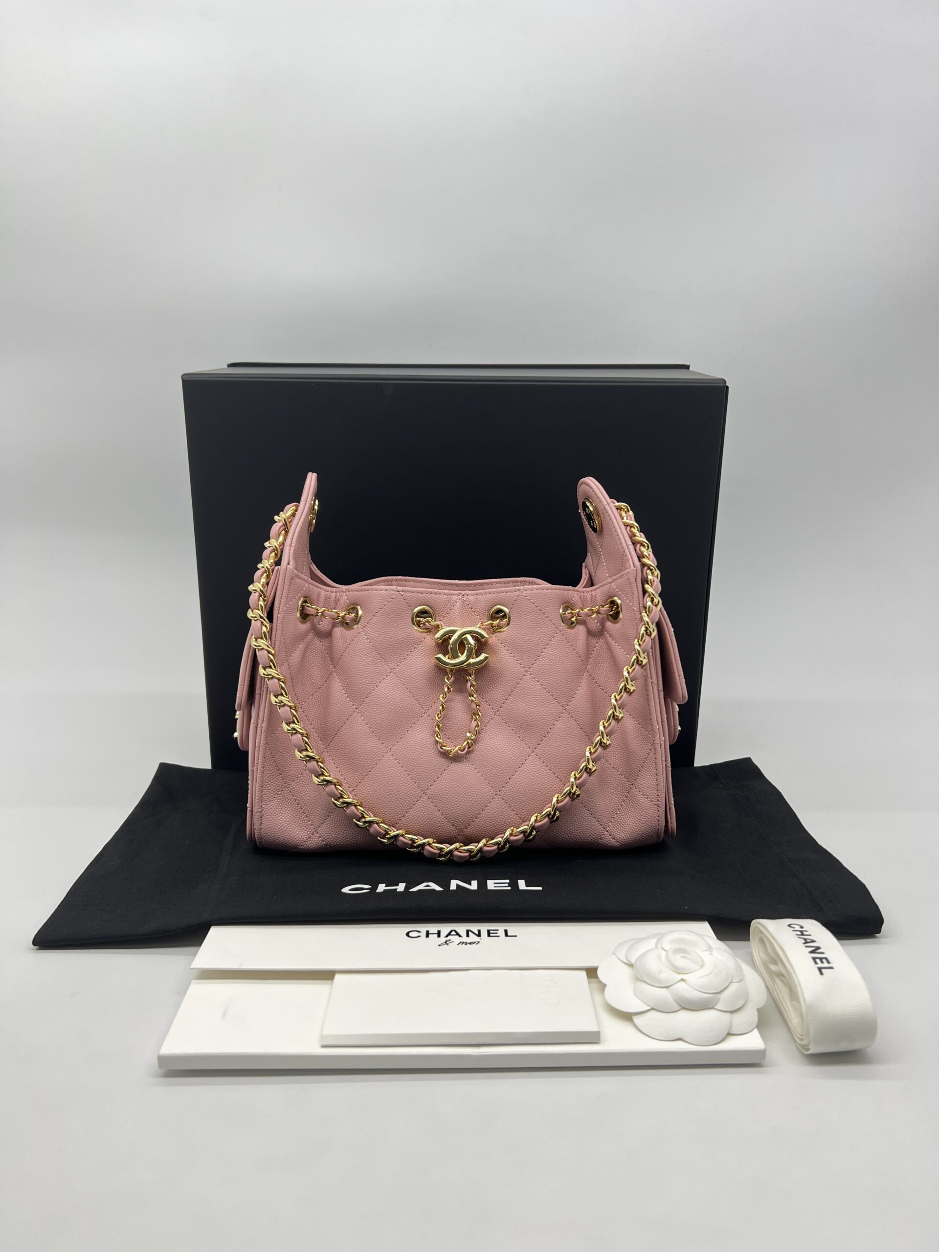 Chanel C25 Mini Caviar Light Pink GHW
