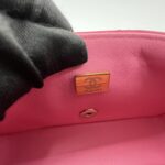 Chanel Mini Rectangle Top Handle Lambskin Bicolor Fuchsia Pink GHW