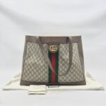 Gucci Ophidia Soft Tote Bag GG Supreme Brown GHW
